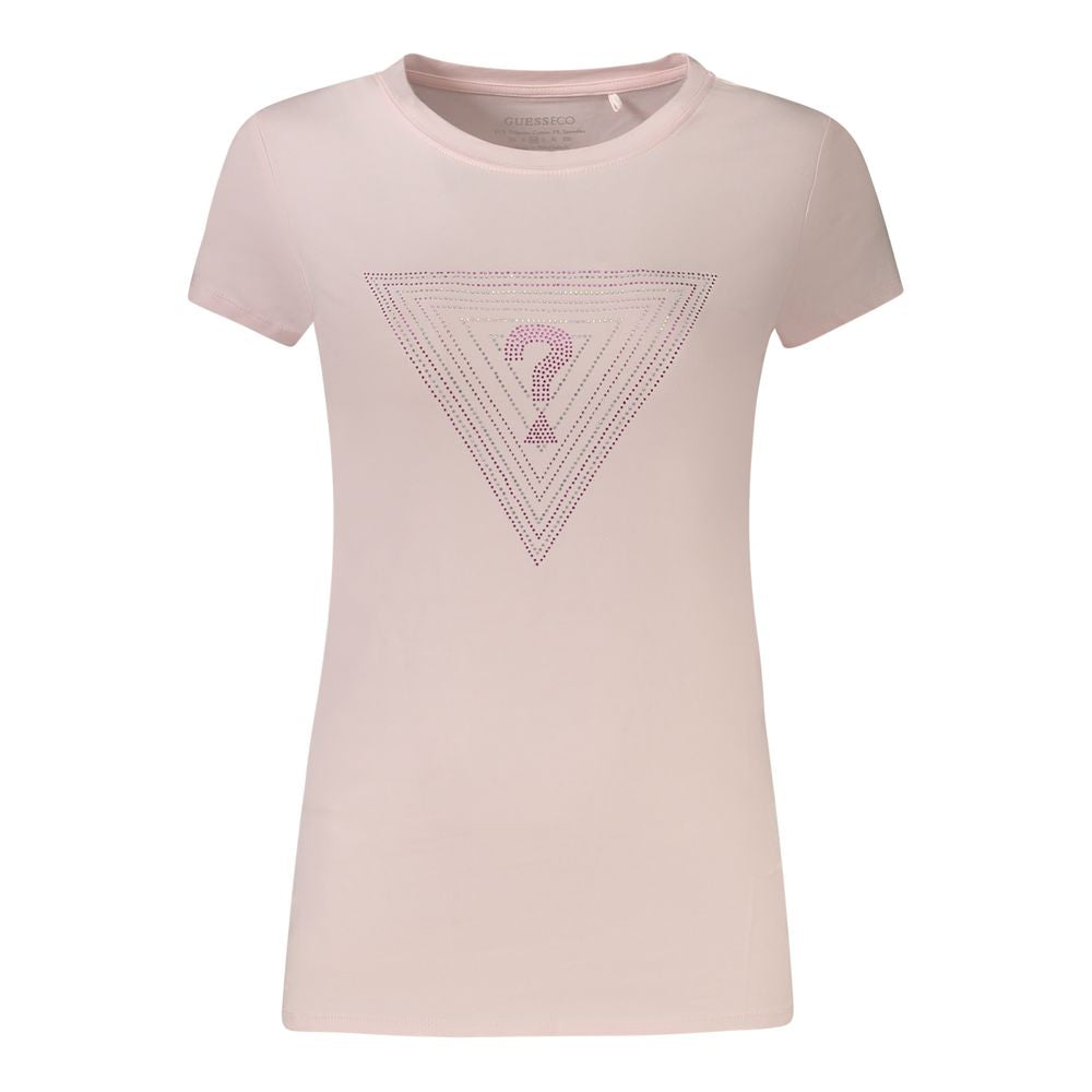 Guess Jeans Pink Cotton Tops & T-Shirt