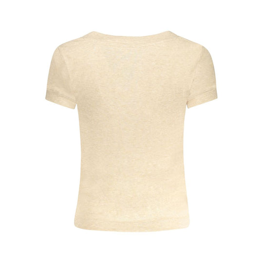 Guess Jeans Beige Polyester Tops & T-Shirt