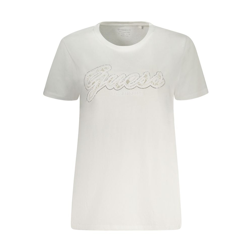 Guess Jeans White Cotton Tops & T-Shirt