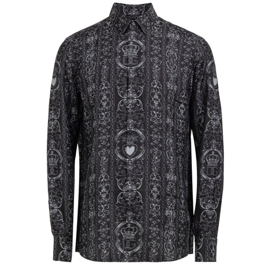 Dolce & Gabbana Gray Silk Shirt