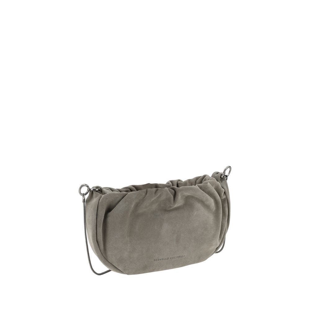 Brunello Cucinelli Suede Shoulder Bag - ACCEXO