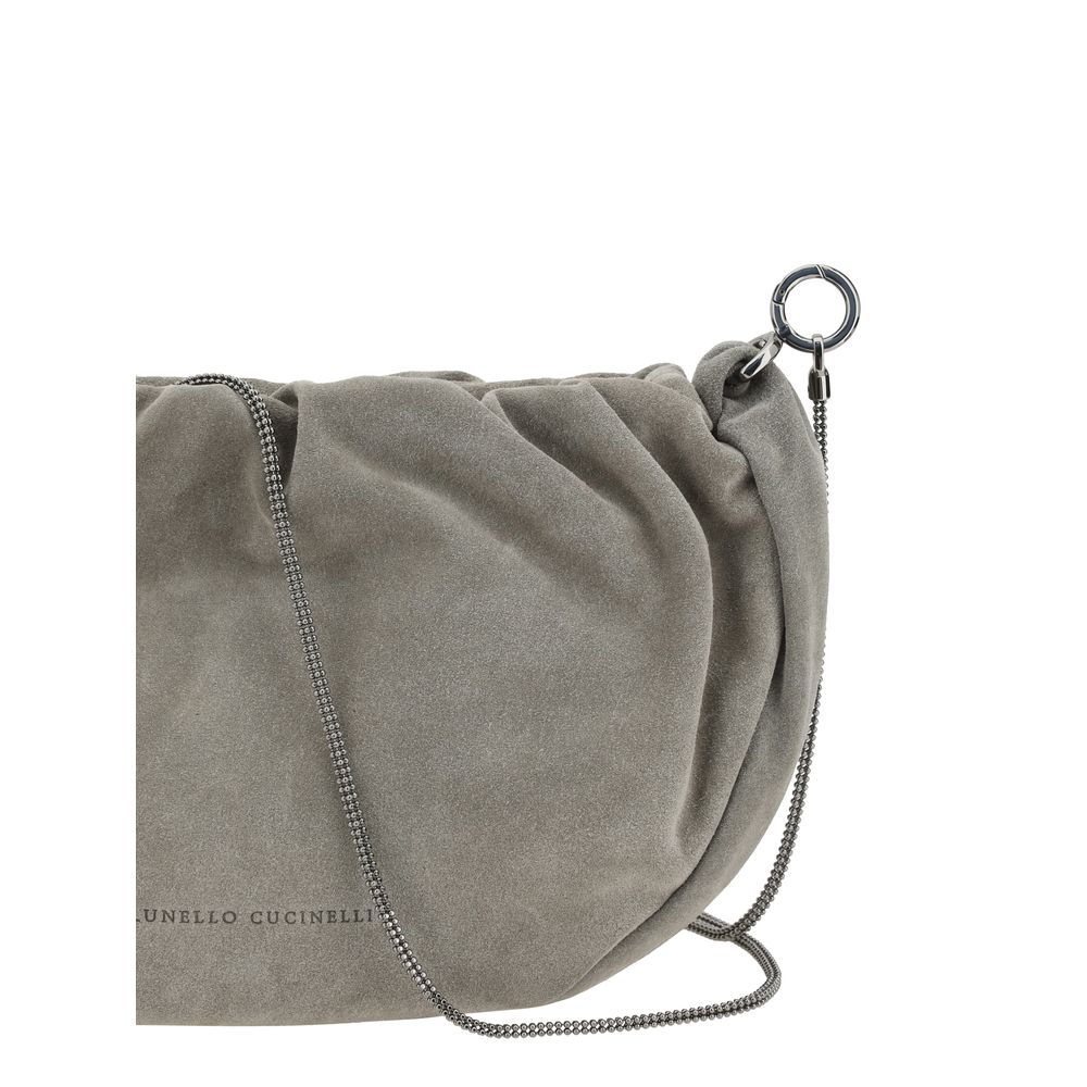 Brunello Cucinelli Suede Shoulder Bag - ACCEXO