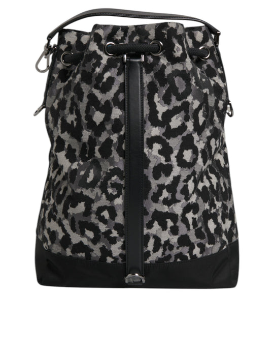 Dolce & Gabbana Multicolor Leopard Jacquard Hobo Crossbody Borse Bag