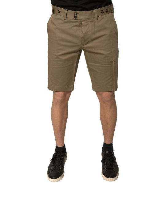 Dolce & Gabbana Brown Chino Cotton Stretch Casual Shorts