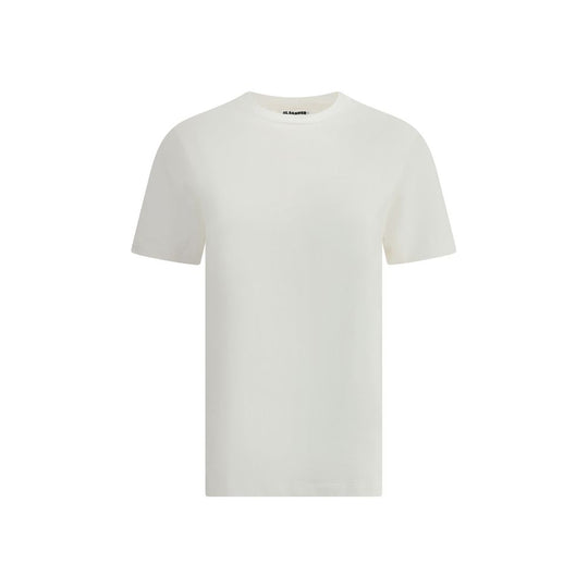 Jil Sander T-Shirt with leather patch