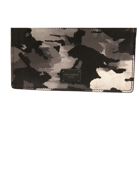 Dolce & Gabbana Multicolor Camouflage Logo Plaque Coin Purse Wallet