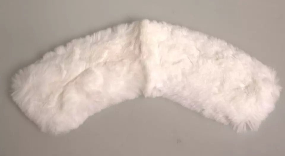 Dolce & Gabbana White Fur Shoulder Collar Wrap Shawl Scarf - ACCEXO