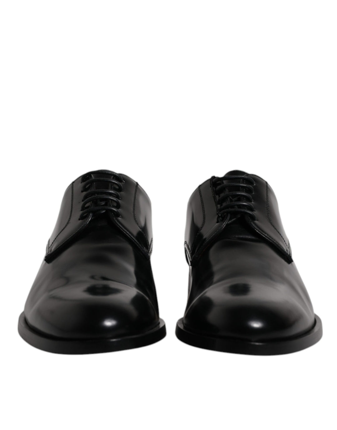 Dolce & Gabbana Black Calfskin Leather Derby Lace Up Formal Dress Shoes