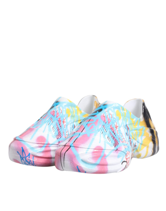 Dolce & Gabbana Multicolor Graffiti Daymaster Sneakers Shoes