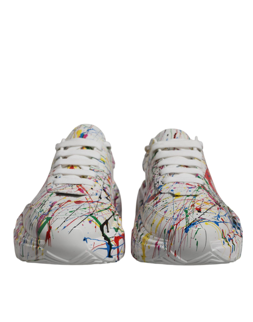 Dolce & Gabbana White Daymaster Hand Painted Sneakers Shoes