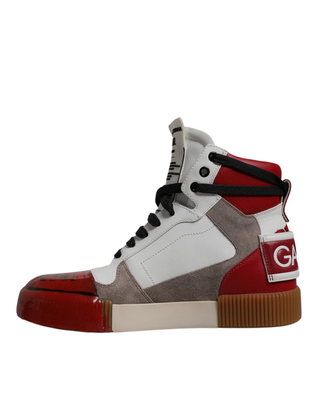 Dolce & Gabbana Multicolor Leather High Top Sneakers Shoes