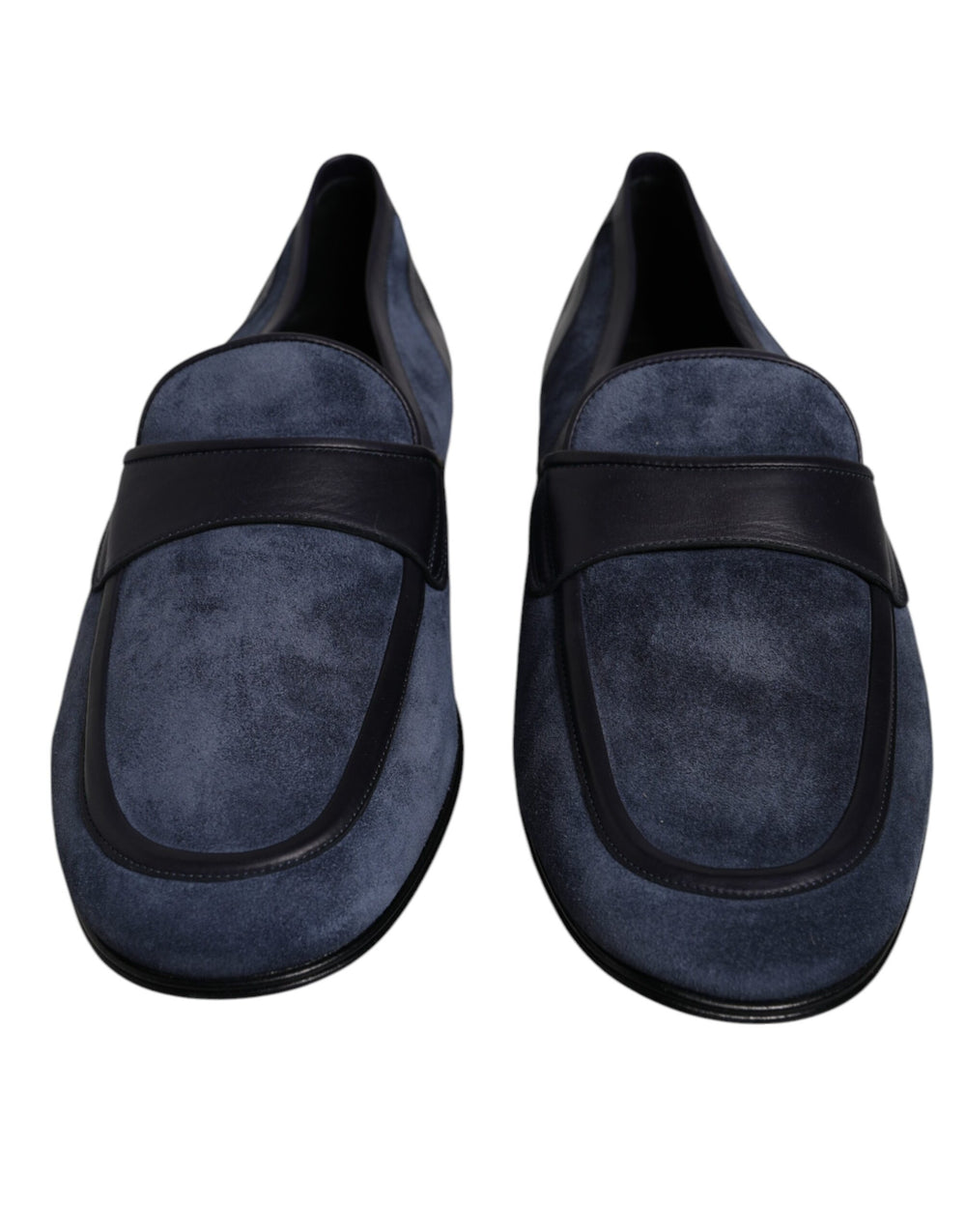 Dolce & Gabbana Blue Suede Leather Shoes Loafer Moccasin Shoes