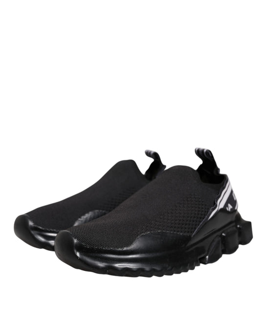 Dolce & Gabbana Black Sorrento Slip On Low Top Sneakers Shoes