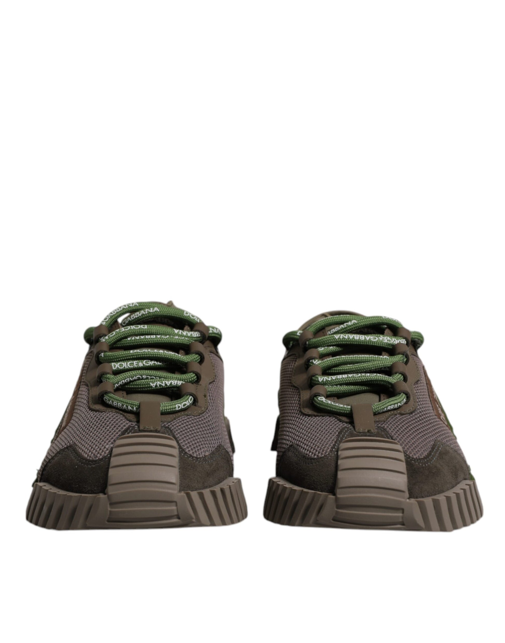 Dolce & Gabbana Army Green Low Top NS1 Men Sneakers Shoes - ACCEXO