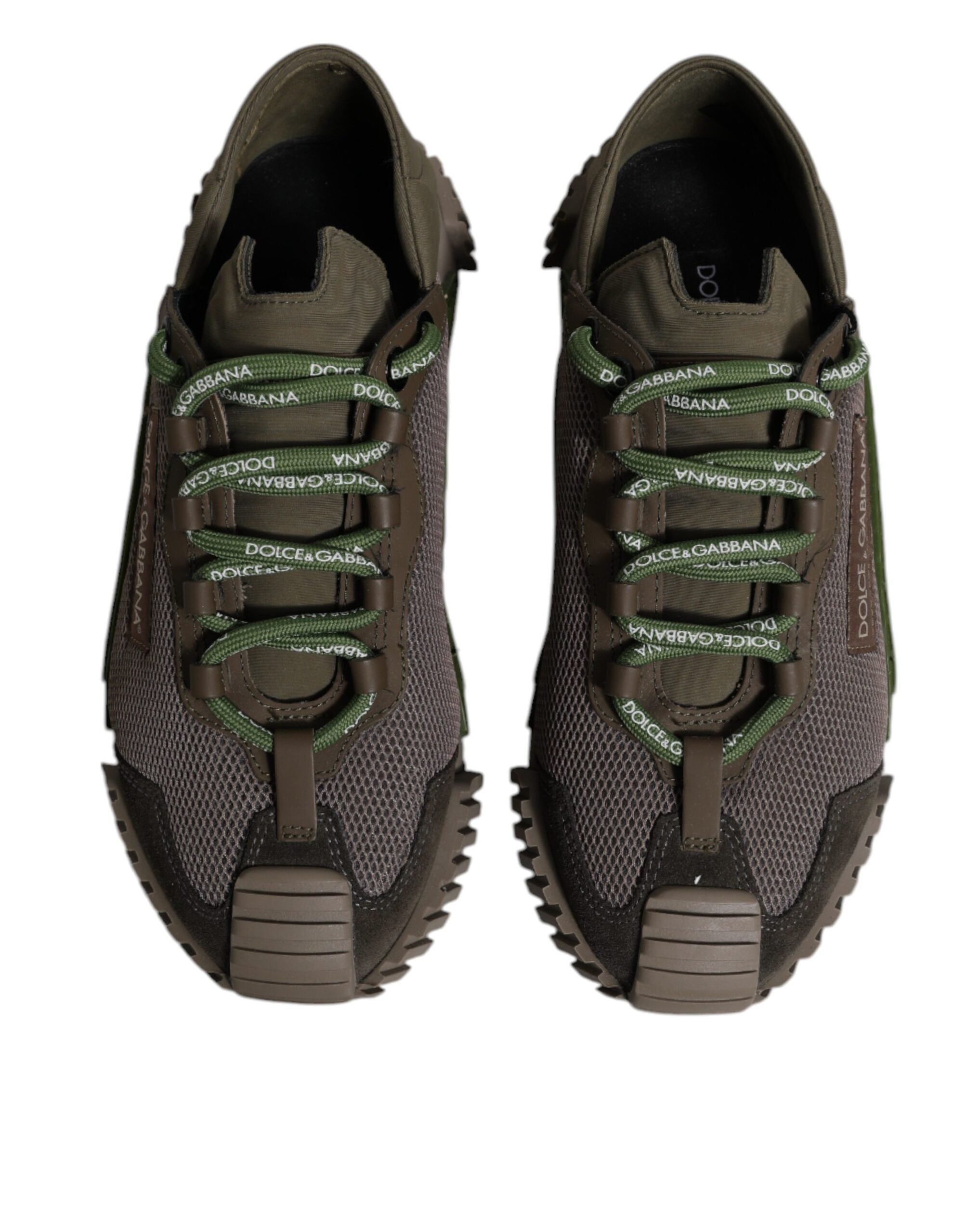 Dolce & Gabbana Army Green Low Top NS1 Men Sneakers Shoes - ACCEXO