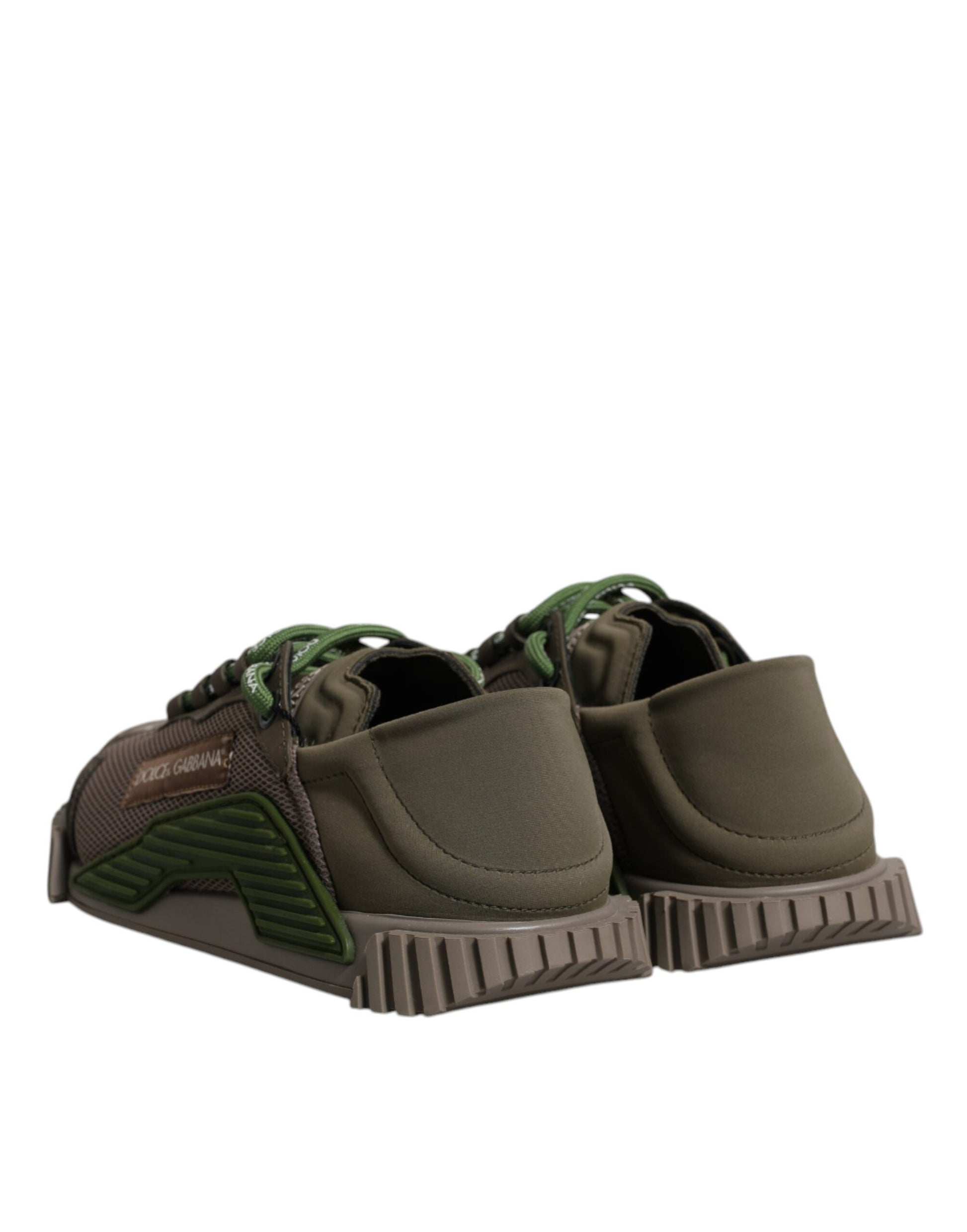 Dolce & Gabbana Army Green Low Top NS1 Men Sneakers Shoes - ACCEXO