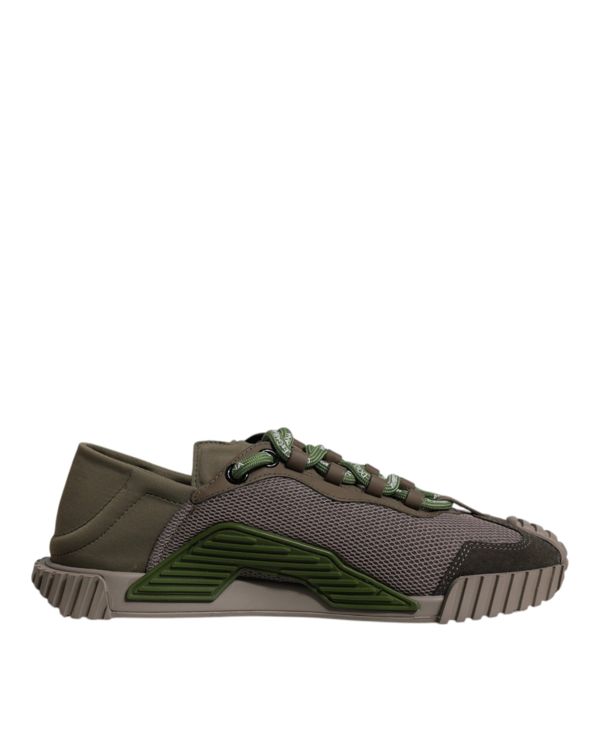 Dolce & Gabbana Army Green Low Top NS1 Men Sneakers Shoes - ACCEXO