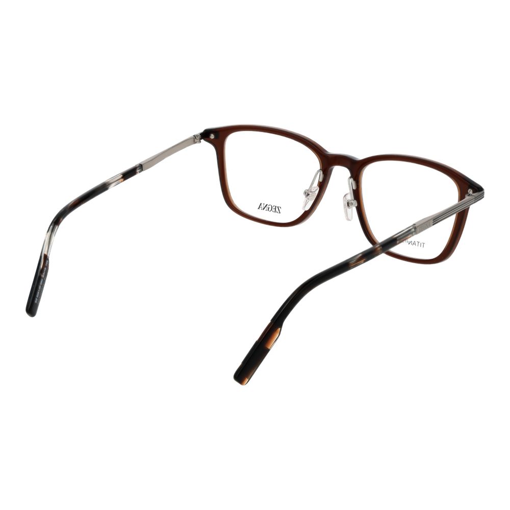 Ermenegildo Zegna Brown Men Optical Frames