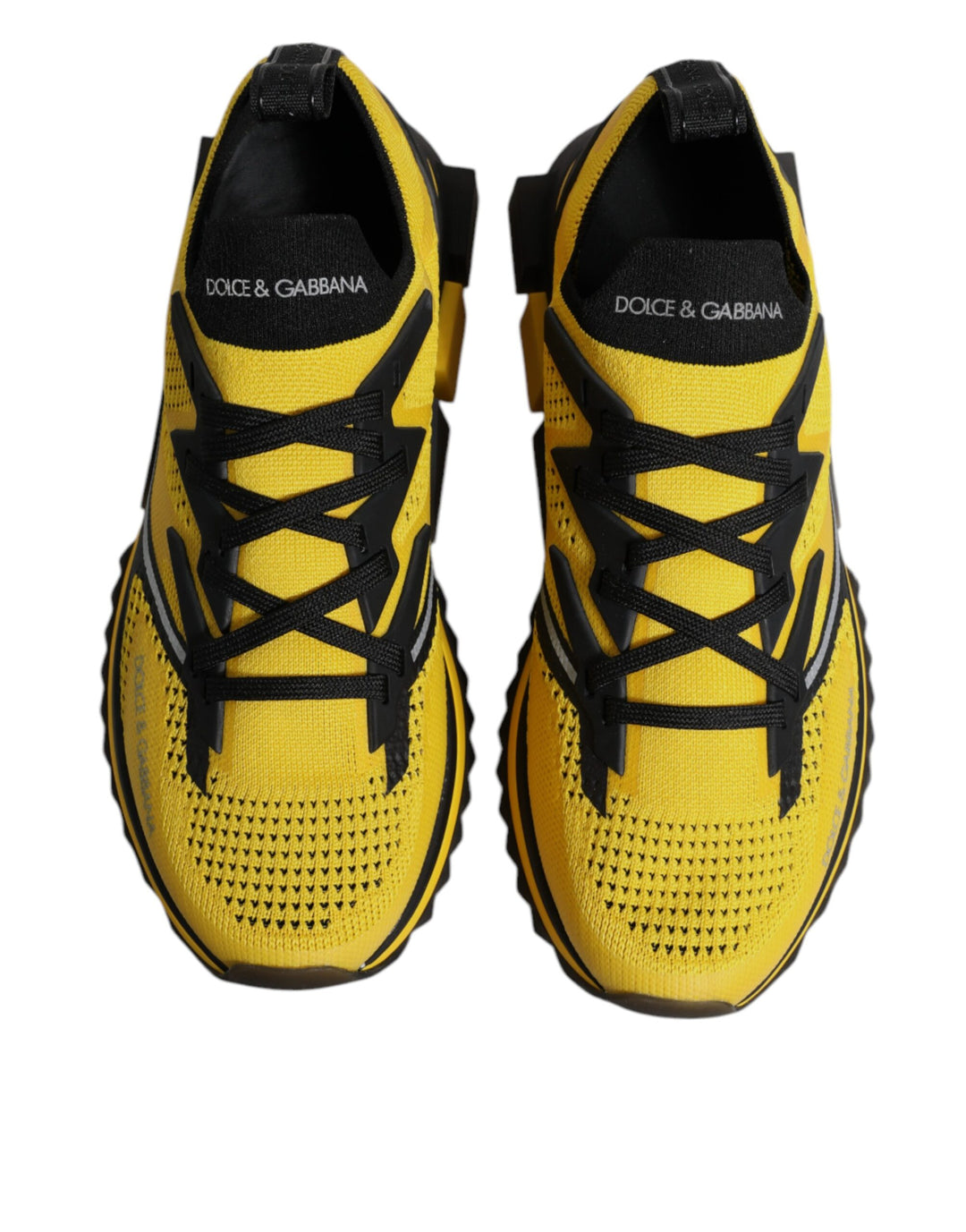 Dolce & Gabbana Yellow SORRENTO Sport Stretch Sneakers Shoes