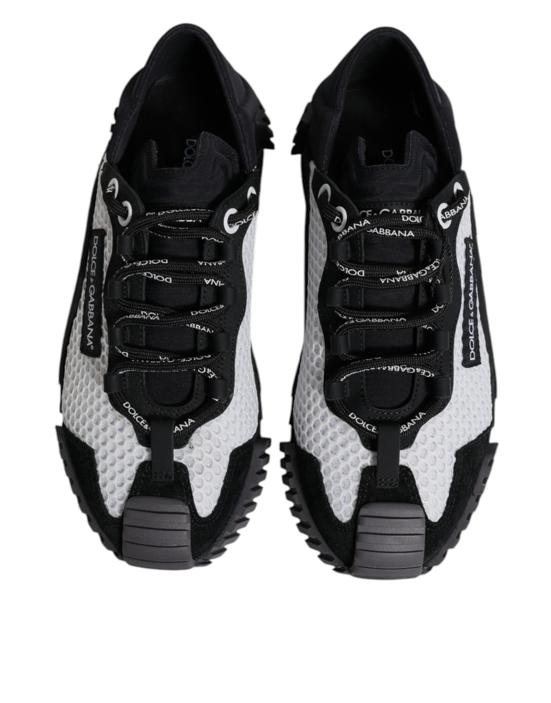 Dolce & Gabbana Black White Mesh NS1 Low Top Sneakers Shoes