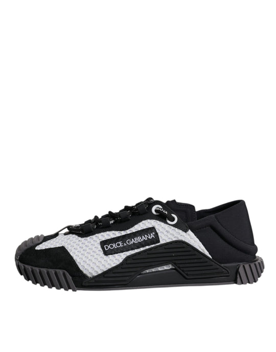 Dolce & Gabbana Black White Mesh NS1 Low Top Sneakers Shoes