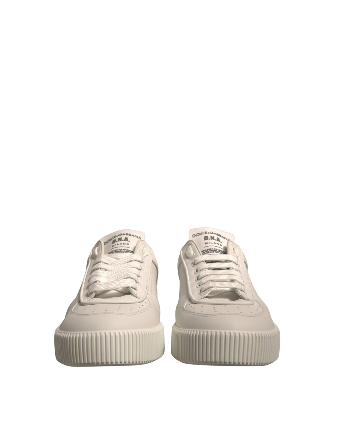 Dolce & Gabbana White Miami Leather Low Top Sneakers Shoes