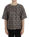 Dolce & Gabbana Enchanted Sicily Silk Blouse with Medieval Keys Print