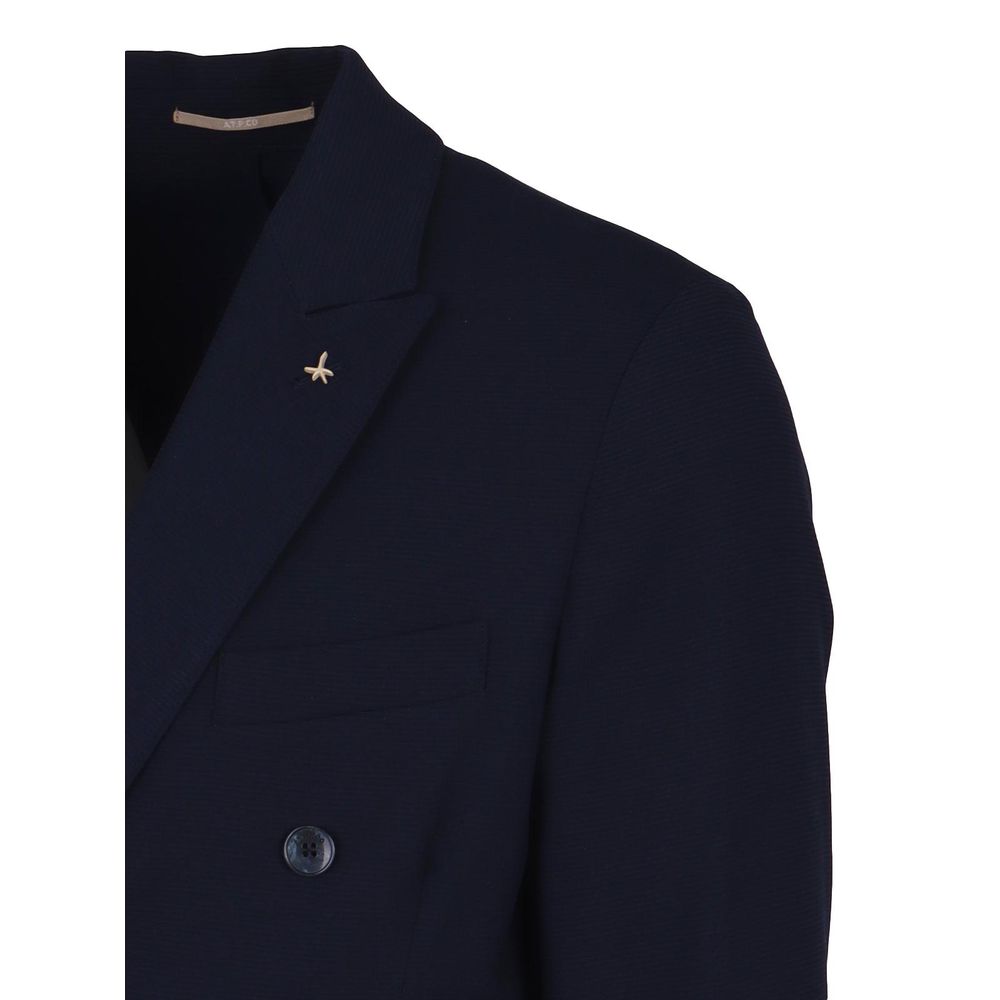 Made in Italy Blue Polyester Blazer