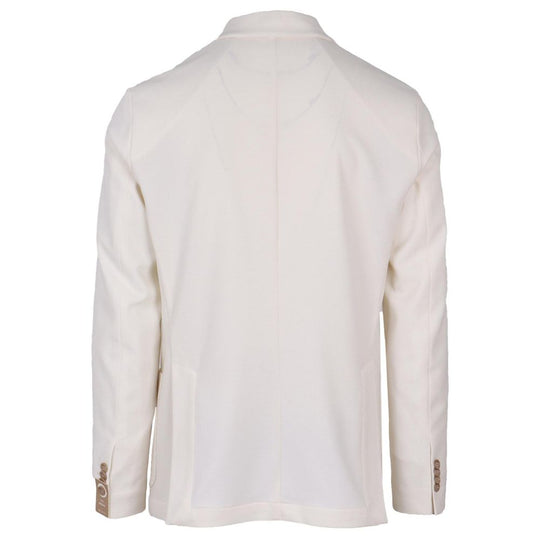 Made in Italy White Polyester Blazer