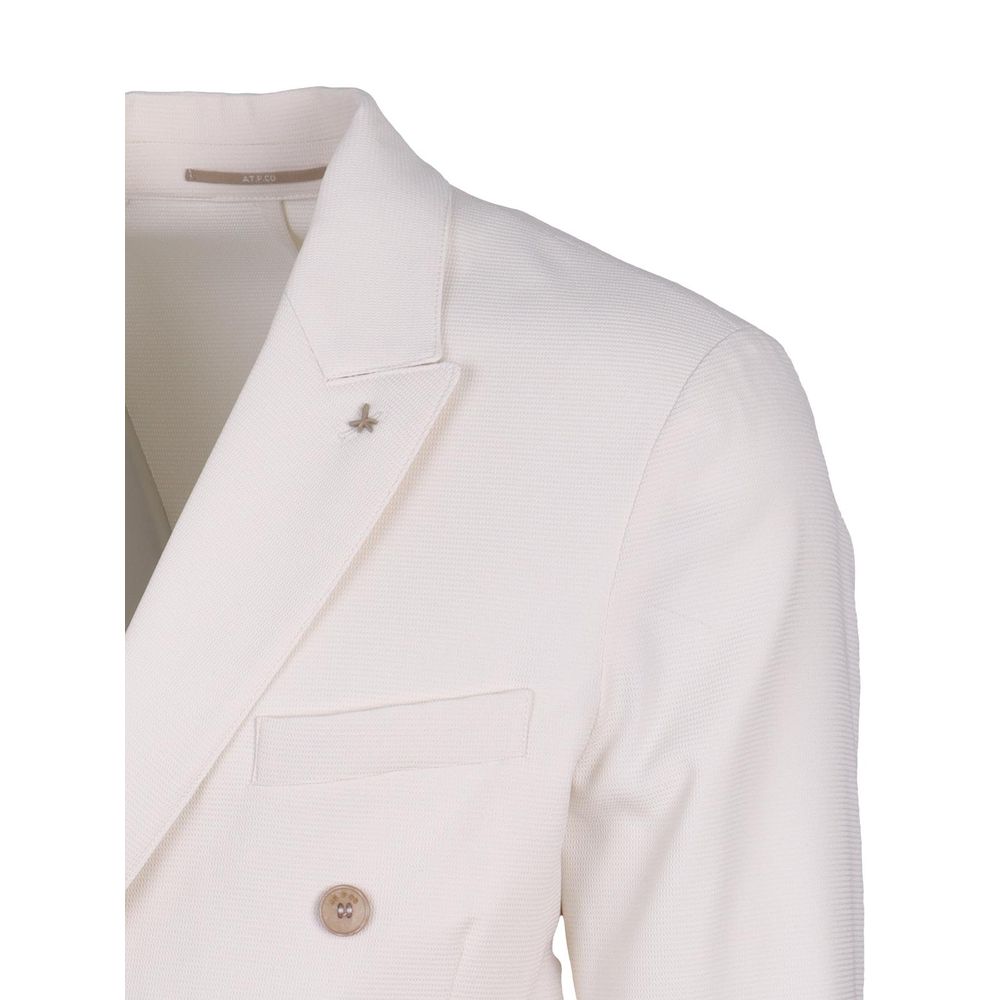 Made in Italy White Polyester Blazer