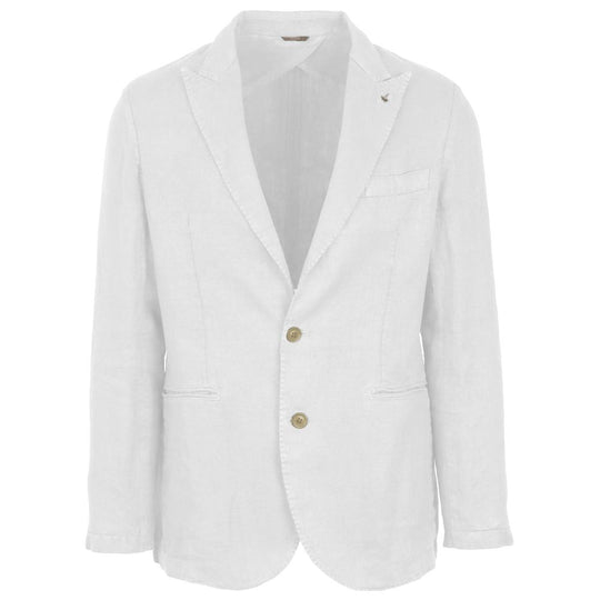 Made in Italy White Linen Blazer