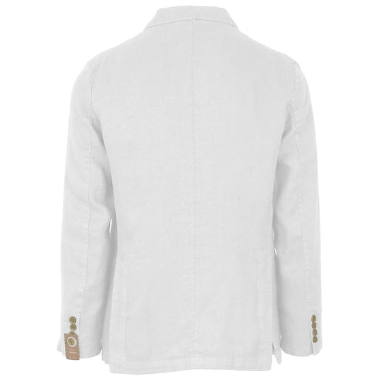 Made in Italy White Linen Blazer