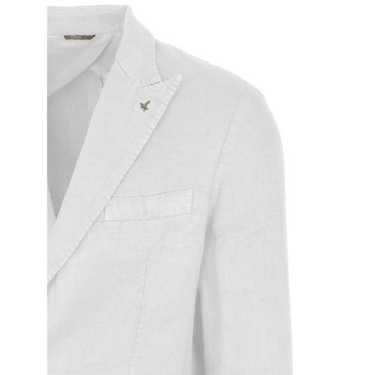 Made in Italy White Linen Blazer