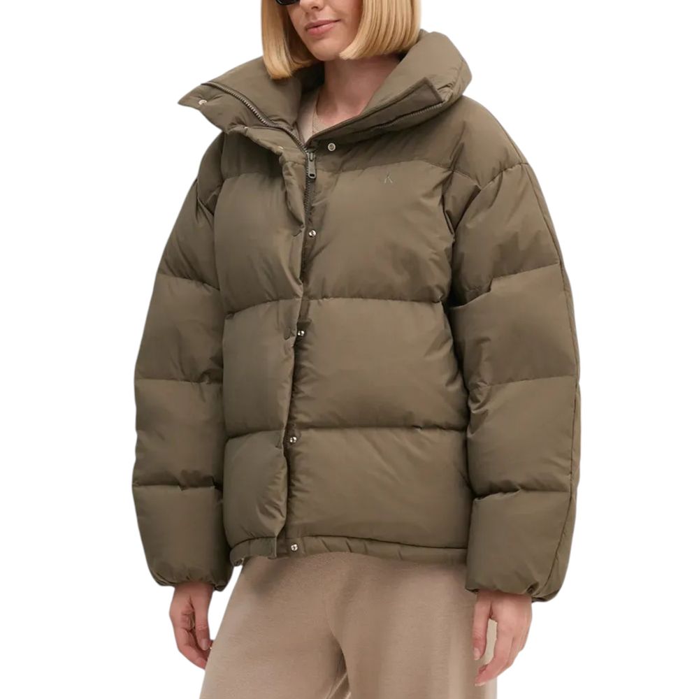Calvin Klein Jeans Gray Polyester Jackets & Coat - ACCEXO