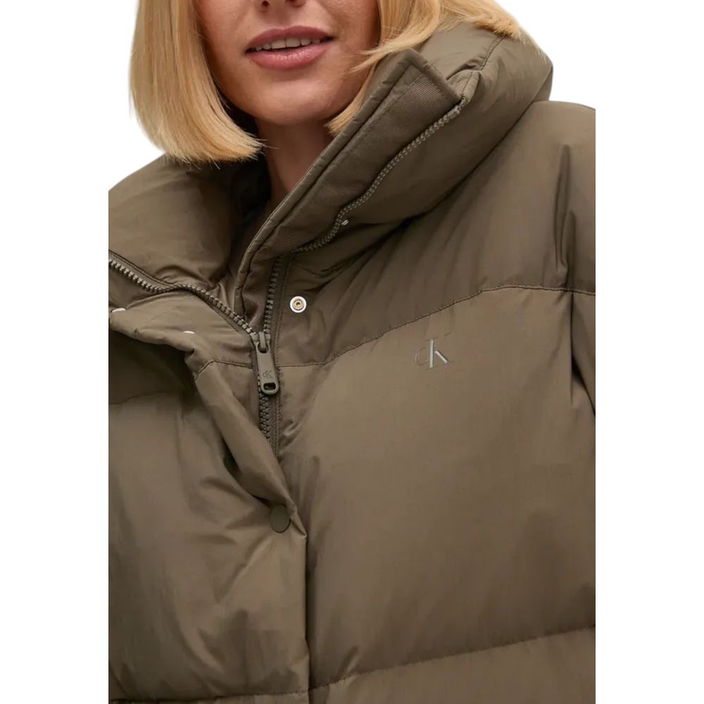 Calvin Klein Jeans Gray Polyester Jackets & Coat - ACCEXO