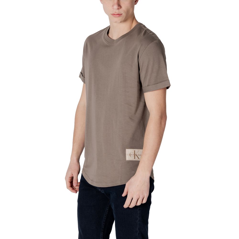 Calvin Klein Jeans Beige Cotton T-Shirt