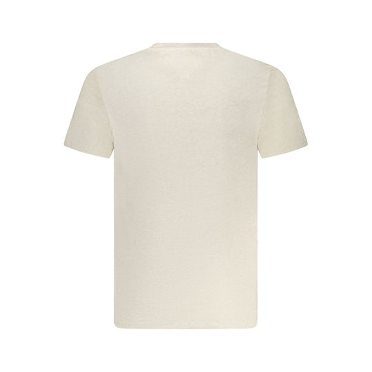 Tommy Hilfiger Beige Cotton Men T-Shirt