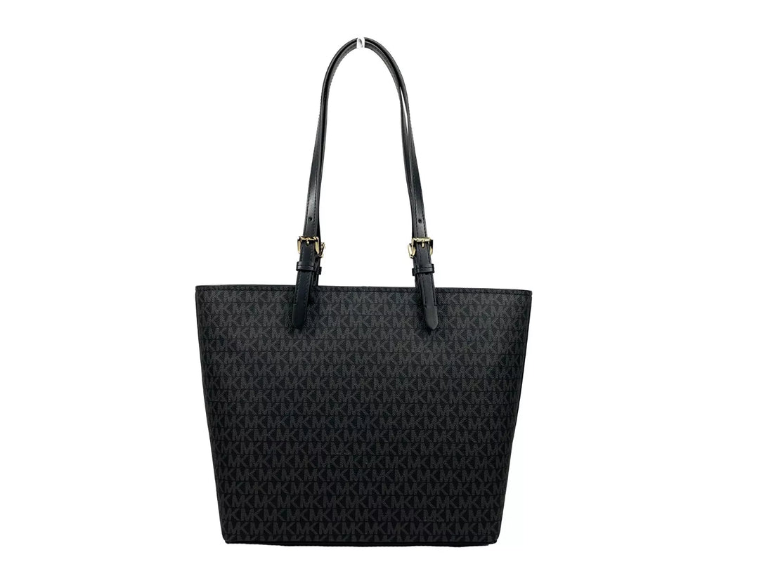 Michael Kors Jet Set Medium Black Double Pocket Tote Bag