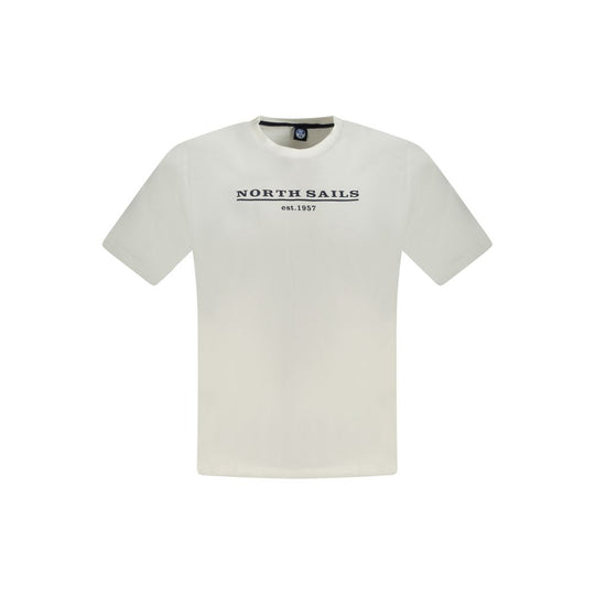 North Sails White Cotton Men T-Shirt