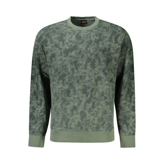 Hugo Boss Green Cotton Men Sweater