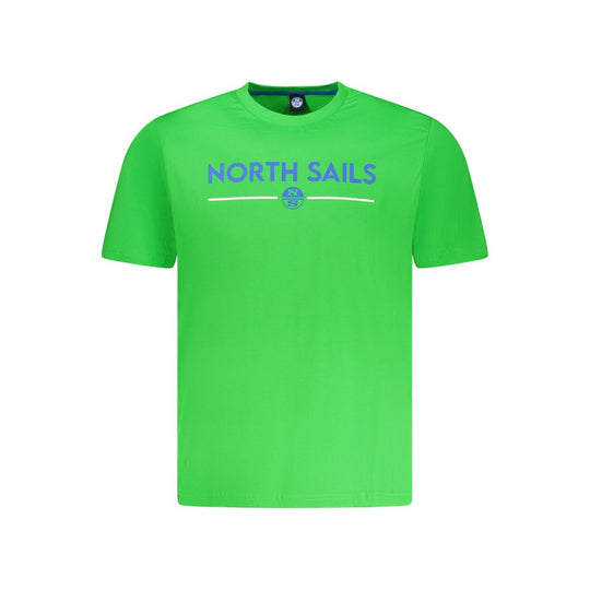 North Sails Green Cotton Men T-Shirt