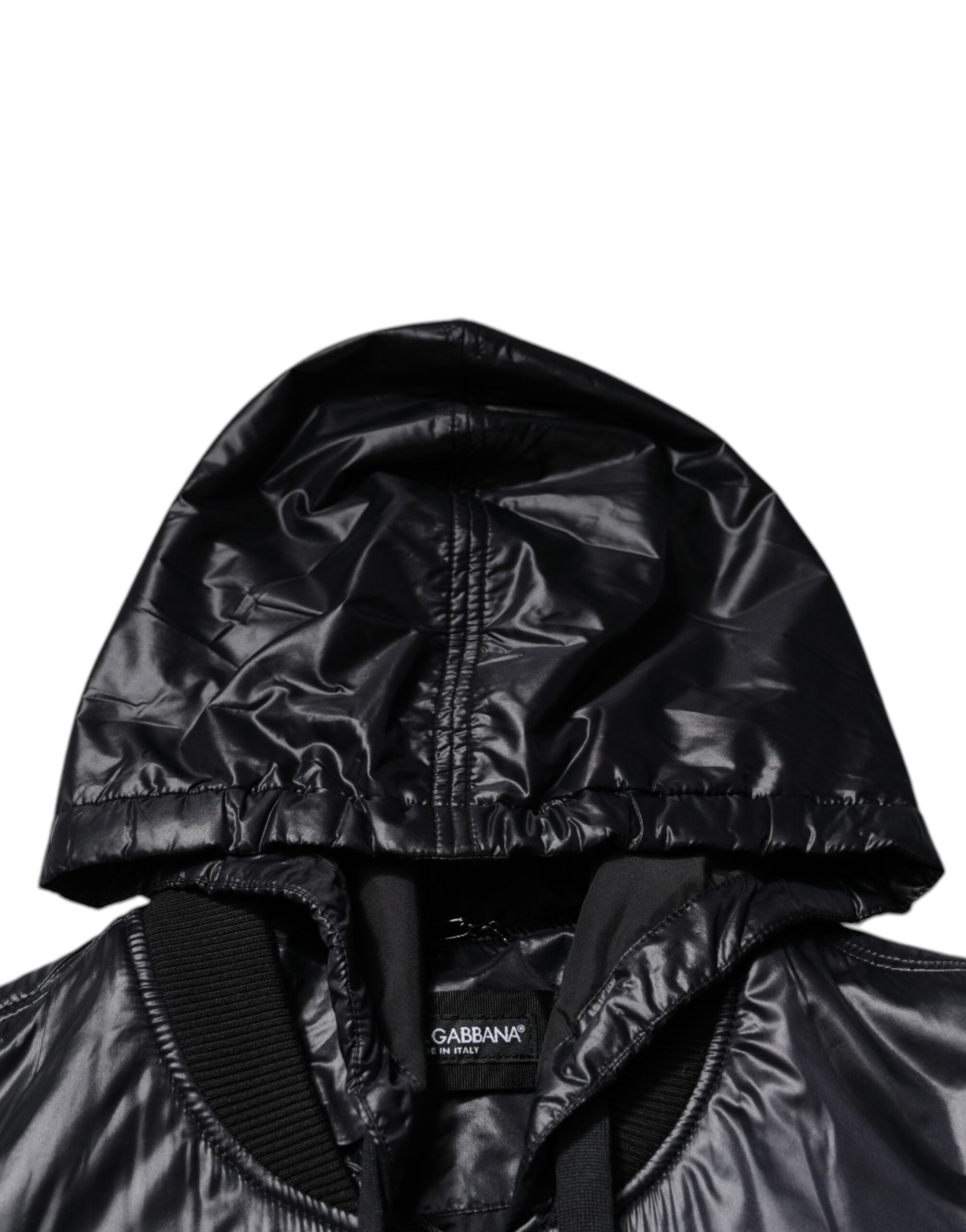 Dolce & Gabbana Black Nylon Hooded Full Zip Blouson Jacket - ACCEXO