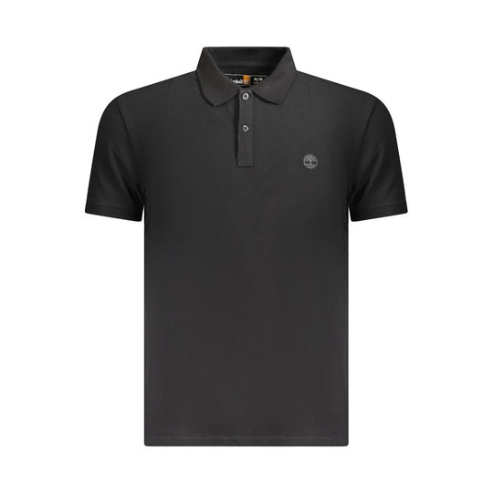 Timberland Black Cotton Polo Shirt