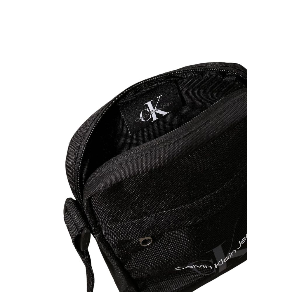 Calvin Klein Black Recycled Polyester Messenger Bag - ACCEXO