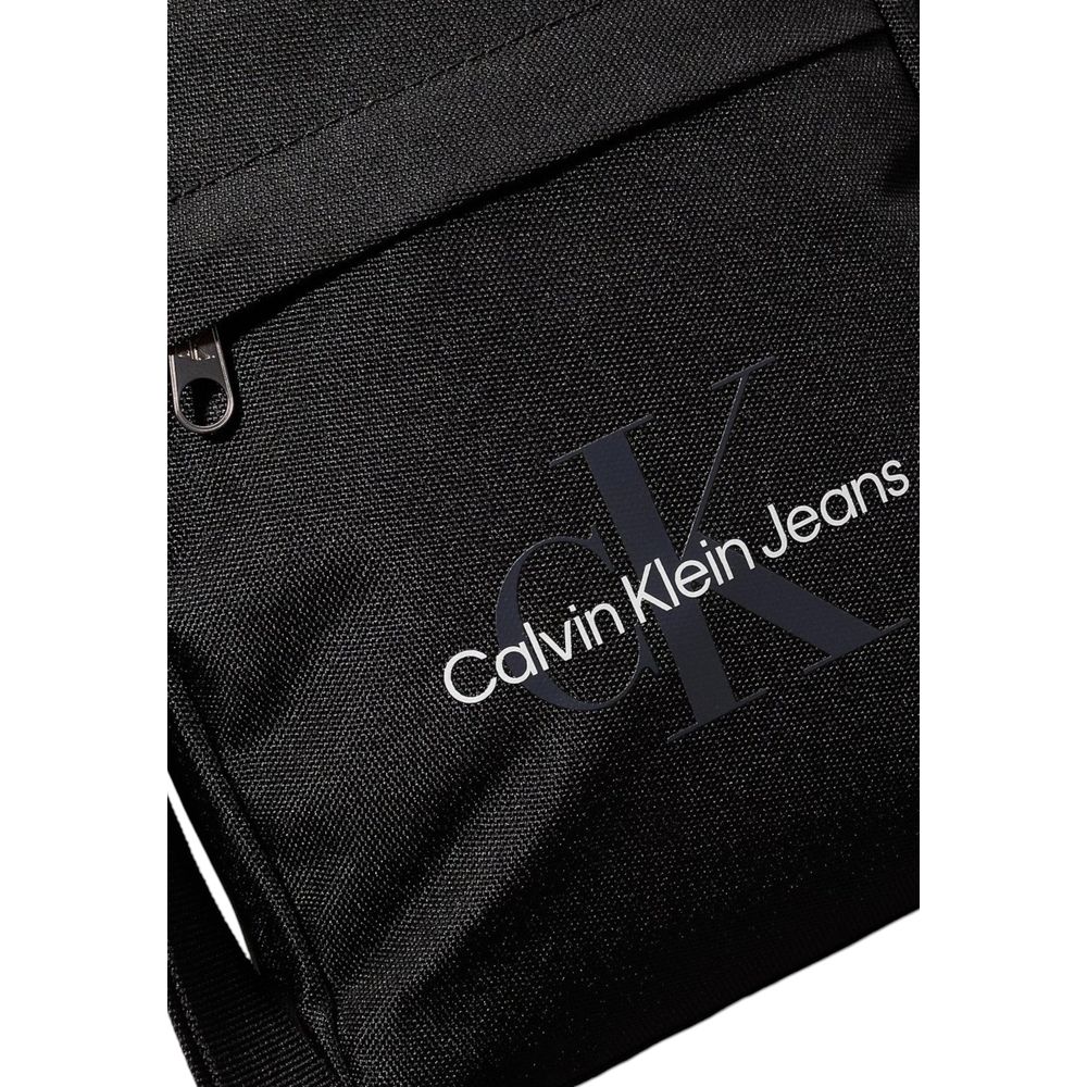 Calvin Klein Black Recycled Polyester Messenger Bag - ACCEXO