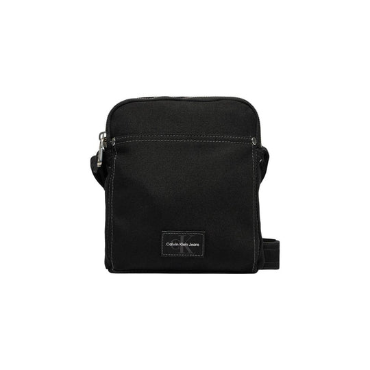 Calvin Klein Jeans Black Recycled Polyester Messenger Bag