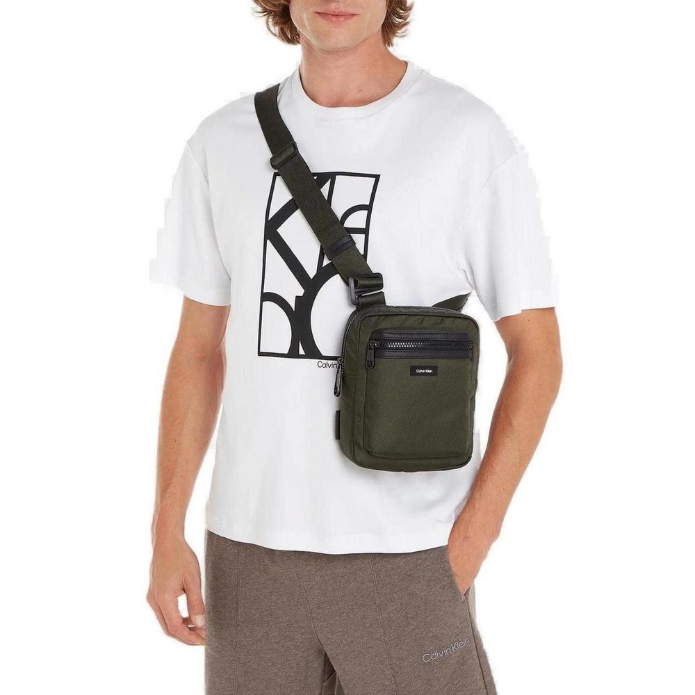 Calvin Klein Green Recycled Polyester Messenger Bag - ACCEXO