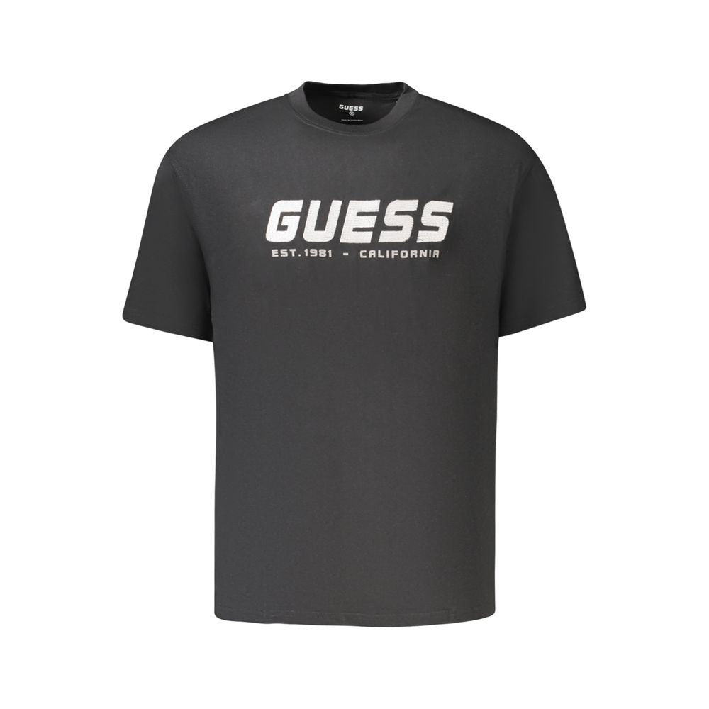 Guess Jeans Black Cotton Men T-Shirt