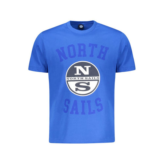 North Sails Blue Cotton Men T-Shirt