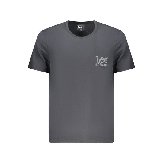 Lee Black Cotton Men T-Shirt